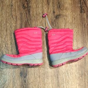 Target Pink and Gray Rain Snow Boots Insulated Waterproof Size 2M A